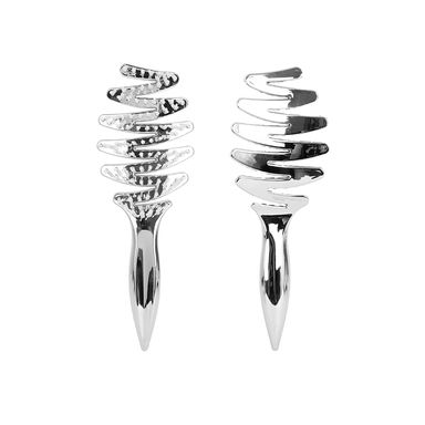 Cepillo De Ventilación Para Cabello Sintético Plateado 20 cm