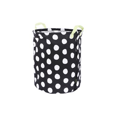 Cesta De Almacenamiento Plegable Black & White Textil Negra 40x33x33 cm