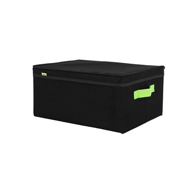 Organizador Plegable Con Tapa Black & White Textil Negro 42x30x19 cm