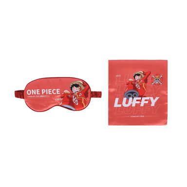 Antifaz Para Dormir One Piece Luffy 100% Poliéster Rojo 20x10 cm