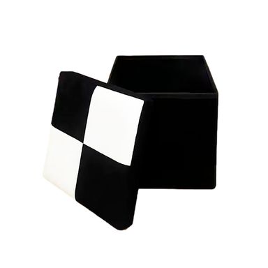 Organizador Con Tapa Black & White Textil Bicolor