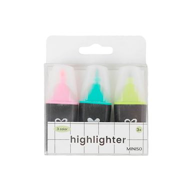 Set Plumones Resaltadores Black & White Multicolor 3 Piezas