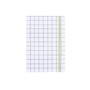 Cuaderno Pasta Dura Black & White Blanca 21.1x14.2 cm Rayas 80 Hojas