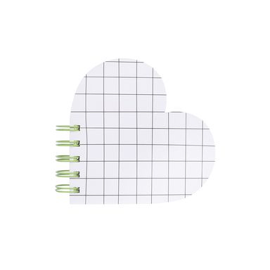Cuaderno Diseño De Corazón Black & White Blanco 12.9x12.5 cm 100 Hojas
