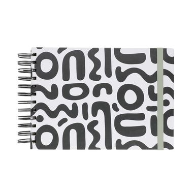 Libreta De Espiral Black & White Blanco Rayas