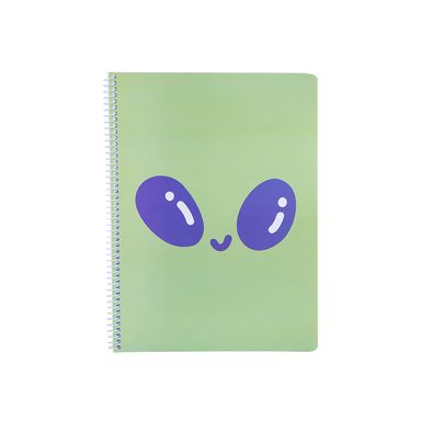 Libreta De Espiral Vania Bachur Pasta Suave Verde 29.5x21 cm Rayas 100 Hojas