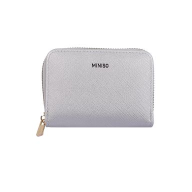 Monedero Textil Plateado 11x8x3 cm