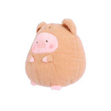 Peluche Lulu La Cerdita Disfrazada De Osito Felpa Café 19x22 cm
