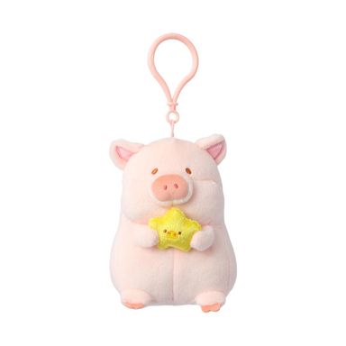 Llavero Lulu La Cerdita Con Estrella Felpa Rosa