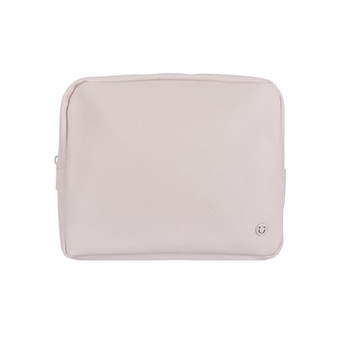 Cosmetiquera Casual Sintética Beige 20x6x16 cm