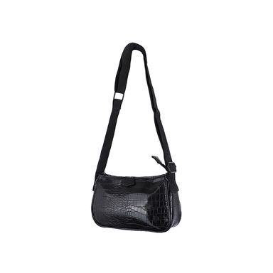 Bolso Crossbody Tipo Piel Sintético Negro 24x6.5x15 cm