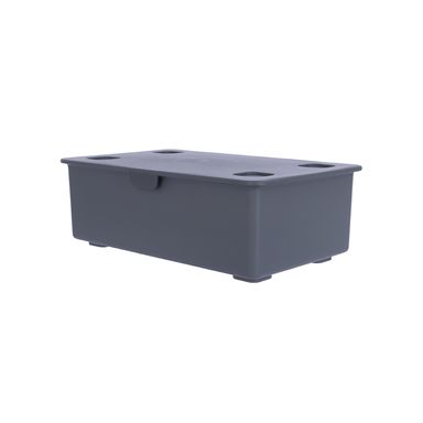 Caja De Almacenamiento Black Pink Sintética Gris 23x7x13.5 cm