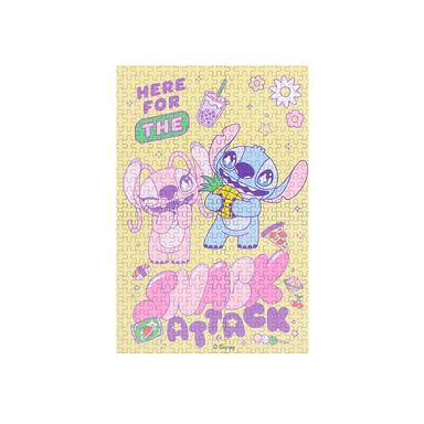 Rompecabezas Disney Stitch & Ángel Enmarcado 10x15 cm 100 Piezas