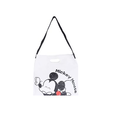 Bolsa De Compras Disney Mickey Mouse Textil Blanca 43x38 cm