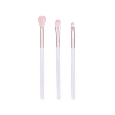 Kit Brochas De Maquillaje Shiny Pink Sintéticas Rosa 3 Piezas