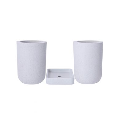 Kit Accesorios De Baño Minimalistas Sintéticos 3 Piezas