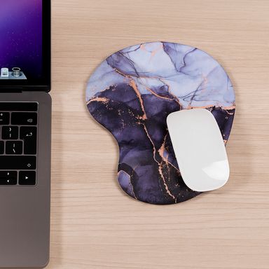 Mouse Pad Con Almohadilla Diseño Tipo Mármol 100% Elastano 23x19 cm