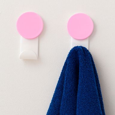 Set Ganchos Adhesivos Black Pink Sintéticos Blancos 500 gr