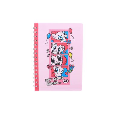 Libreta De Espiral My Little Pony Pasta Suave Rosa 14.4x20.4 cm Rayas 80 Hojas