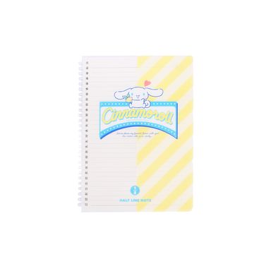 Libreta Con Espiral Sanrio Cinnamoroll Retro Bicolor 17.4x24.6 cm Rayas 80 Hojas