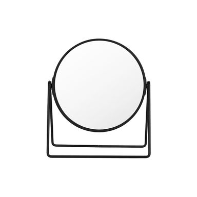 Espejo De Tocador Minimalista Metálico Negro 17.5x20.2 cm Angulo Ajustable