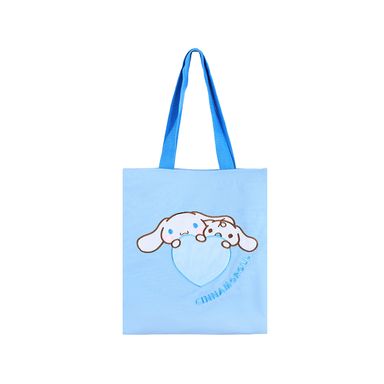 Bolsa De Compras Sanrio Cinnamoroll Bordada Textil Azul 34x38 cm
