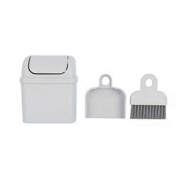 Organizador De Escritorio Multifuncional Sintético Gris 8x13x11 cm