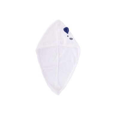 Toalla Para Cabello Oso Polar 100% Poliéster Blanca 62x23 cm