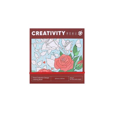 Libro Para Colorear Flores 22.7x22.7 cm 30 Hojas