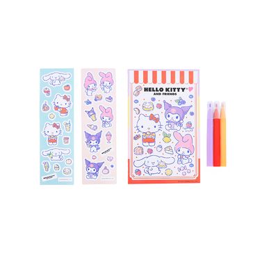 Kit De Dibujo Sanrio Con Stickers 6 Piezas