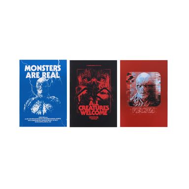 Set Libretas Stranger Things Pasta Suave Multicolor 14.8x21 cm Rayas 28 Hojas
