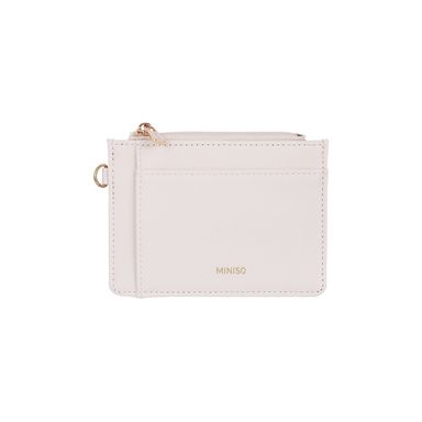 Monedero Sintético Blanco Hueso 12x9x1 cm