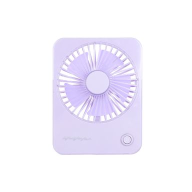Ventilador De Escritorio Portátil Macaron Sintético Morado 7.5x13.5 cm Recargable