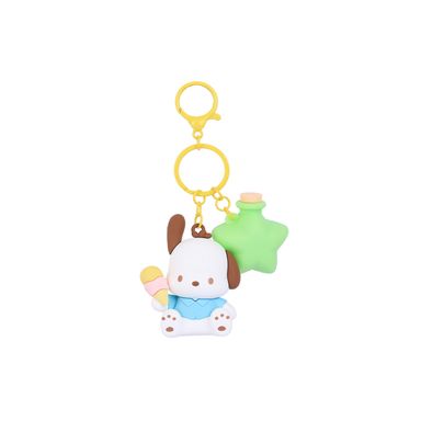 Llavero Con Luz Sanrio Pochacco Playa Sintético Blanco 14.5 cm