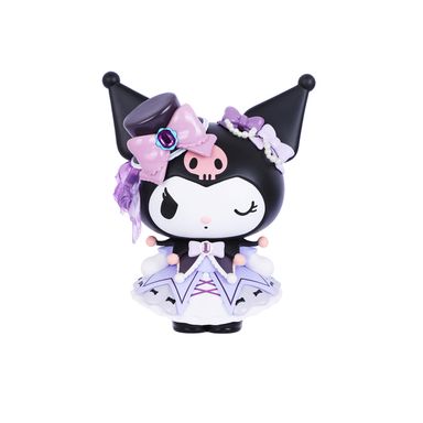Figura De Colección Sanrio Kuromi Fiesta De Rosa Sintética 18.5x12 cm