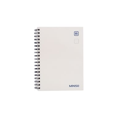 Libreta De Espiral Pasta Dura Beige 17.6x25 cm Rayas 88 Hojas
