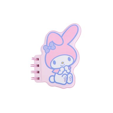 Libreta De Espiral Sanrio My Melody Pasta Suave Rosa 12.7x9.3 cm Rayas 80 Hojas
