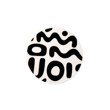 Posavasos Black & White Sintético Negro Patrón Minimalista