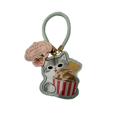 Llavero Gatito Mofusand Sintético Verde