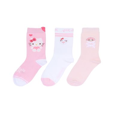 Calcetines Para Mujer Sanrio Hello Kitty 100% Poliéster Talla 23-25 3 Pares