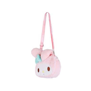 Bolso Crossbody Sanrio My Melody Afelpado Textil Rosa 27 cm