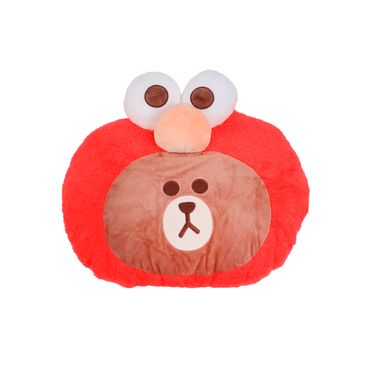 Cojín Decorativo Osito Disfraz De Elmo Felpa Rojo 38 cm