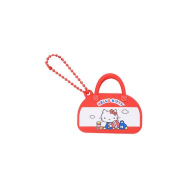 Llavero Sanrio Hello Kitty Maleta Silicona Rojo 11 cm