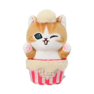 Peluche Gatito Vaso De Helado Felpa Naranja