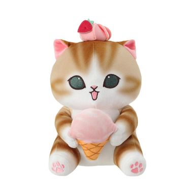Peluche Gatito Con Helado Felpa Café