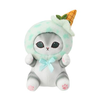 Peluche Gatito Con Gorro Mofusand Felpa Gris