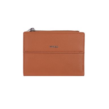Cartera Para Mujer Con Monedero Sintética Café 12x9x2 cm