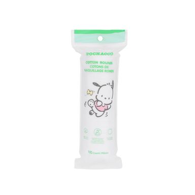 Almohadillas Faciales Sanrio Pochacco Circulares Algodón 100 Piezas