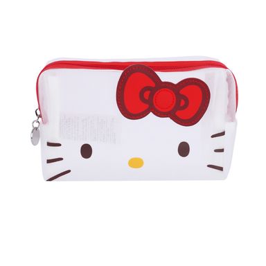 Cosmetiquera Para Maquillaje Y Accesorios Sanrio Hello Kitty Tipo Malla Sintética Blanca 17x10x7 cm Rectangular