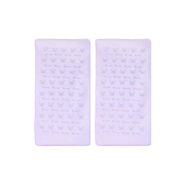 Set Toallas Para Manos Sanrio Kuromi Textiles Moradas 25x50 cm 2 Piezas